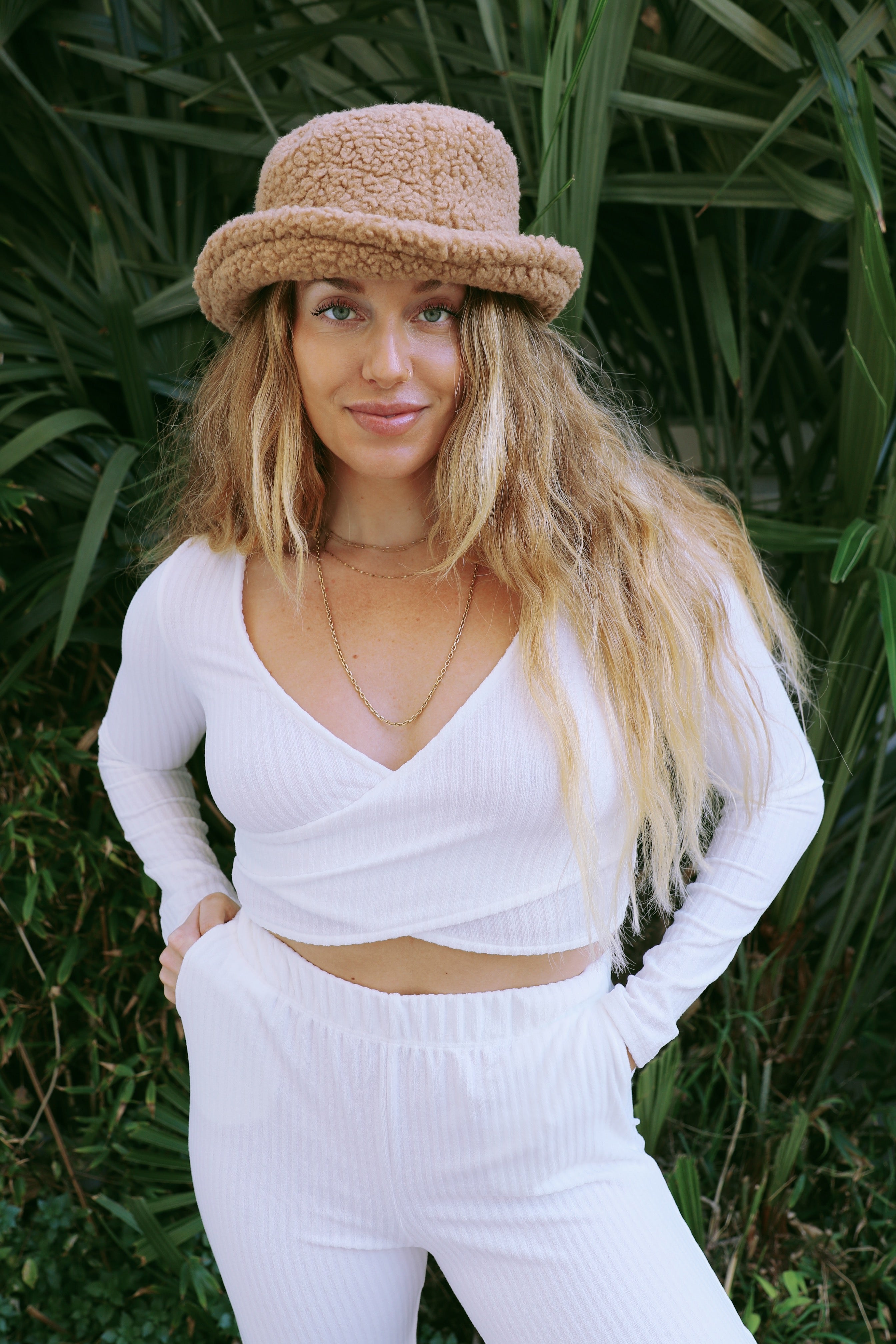 The Taylor Long Sleeve Crop in Ivory